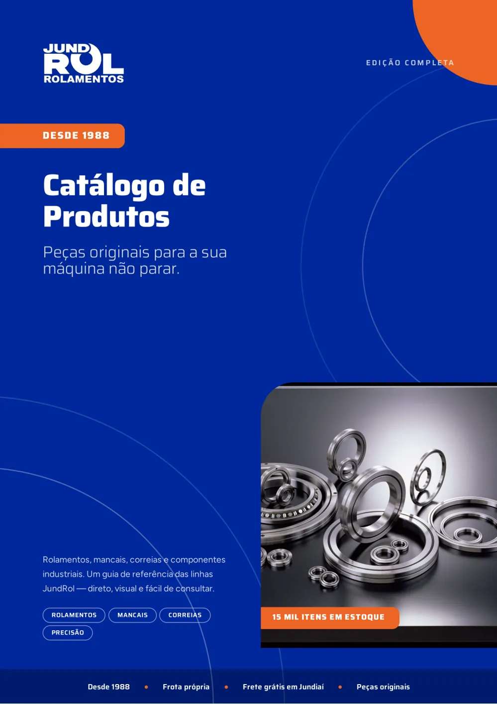 Capa do catálogo de produtos Jund-Rol